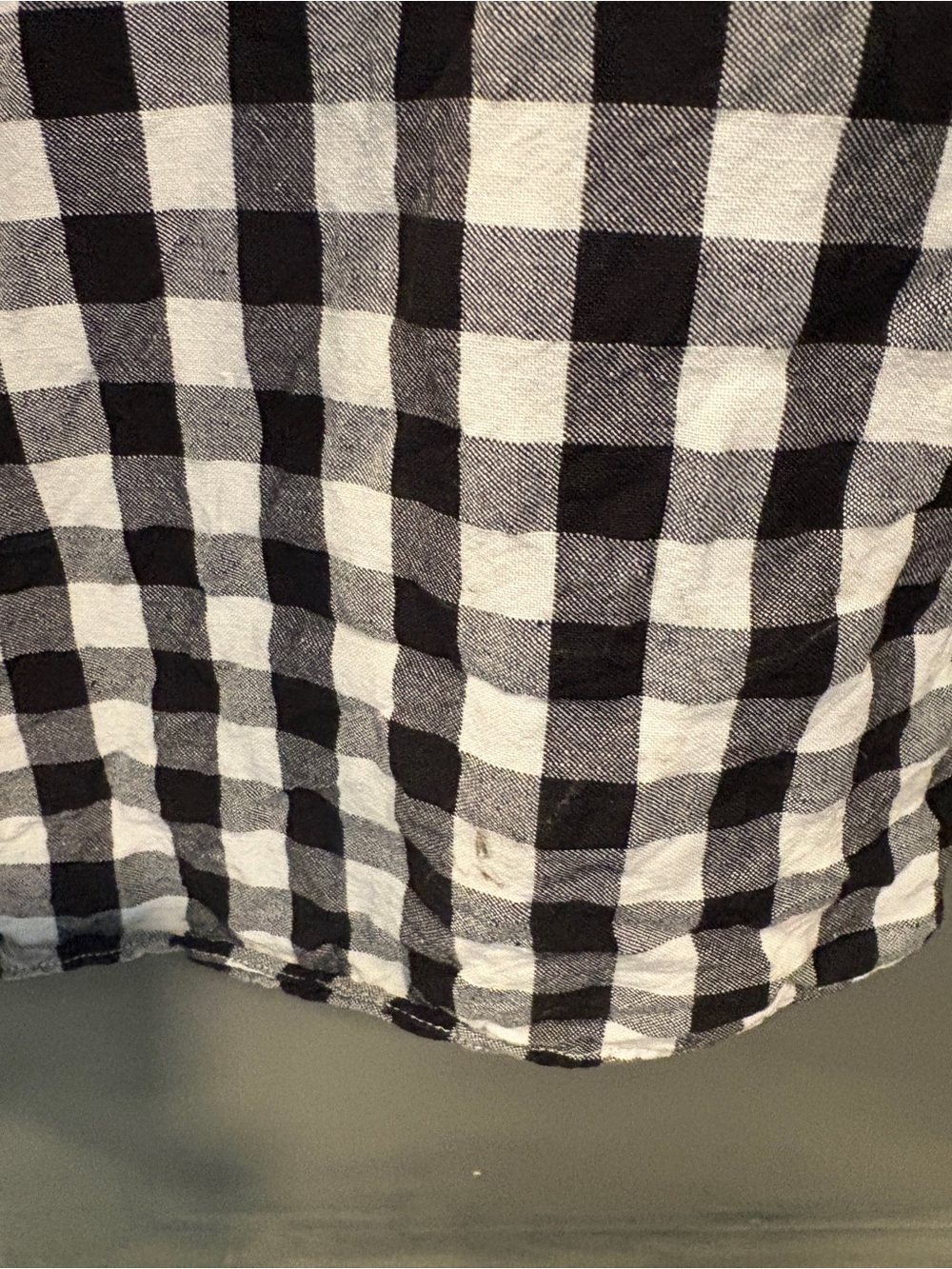 Madewell Gingham Wrap Skirt Womens Size 8 Black White Check Midi Tie Side - Picture 4 of 5